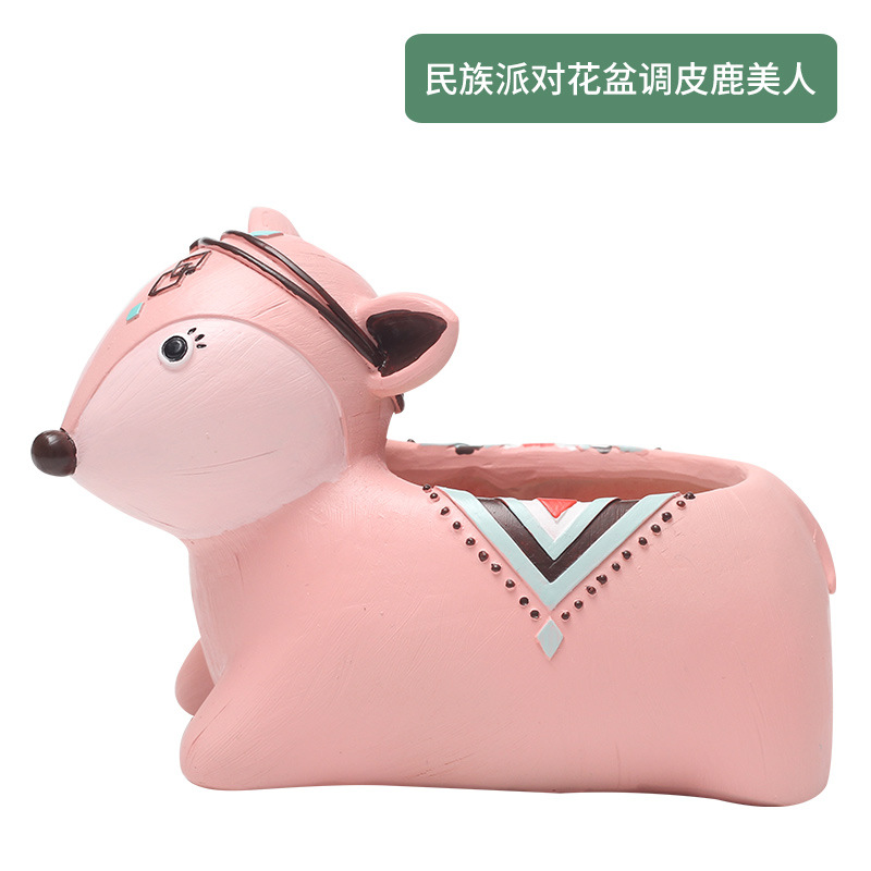Chậu cây mọng nước resin phong cách Mỹ, chậu mini để bàn văn phòng, đồ trang trí tiệc (RG-142)
