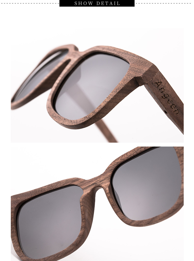 Lunettes de soleil ANGCEN en En bois - Ref 3365591 Image 16