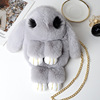 Fashionable children's plush rabbit, chain, bag strap, worn on the shoulder