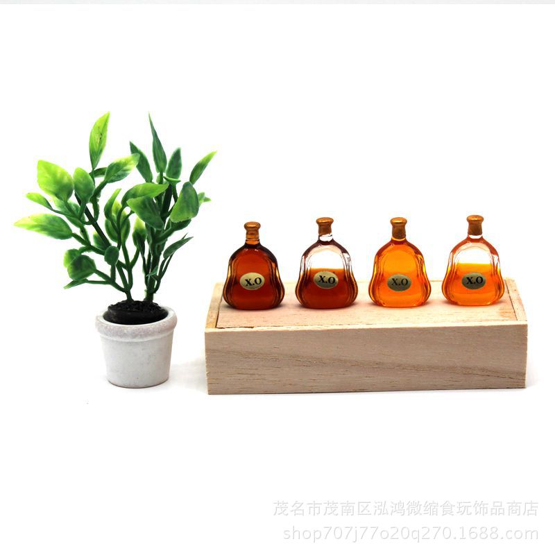 1:12娃娃屋配件 場景模型 微縮食玩 拍攝布景 迷妳仿真X.O洋酒