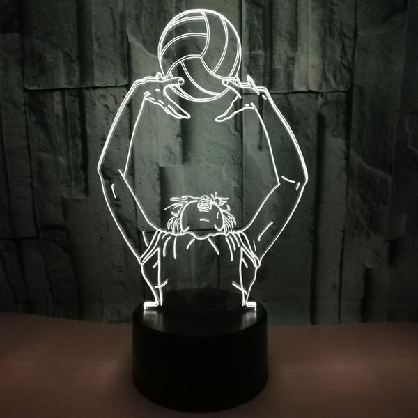 New volleyball 3D night light sports figures order colorful remote…