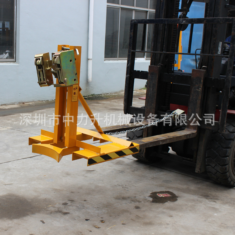 DG360单桶双鹰嘴油桶夹具 叉车属具抓桶器 桶夹器鹰嘴式油桶夹