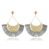 Fashionable metal earrings, pendant, suitable for import, boho style