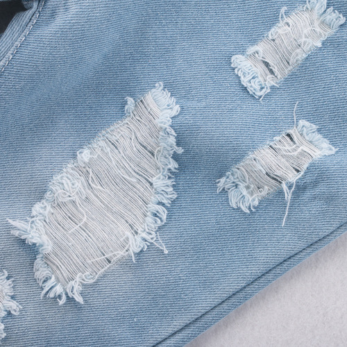 2018 new autumn children's clothing, boys and girls fashionable pants, baby light-colored ripped denim trousers, trendy for small and medium-sized children