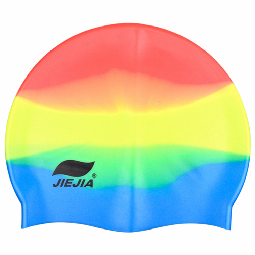 Jiejia silicone swimming cap adult children men and women solid color swimming cap manufacturer wholesale waterproof gel cap multi-color