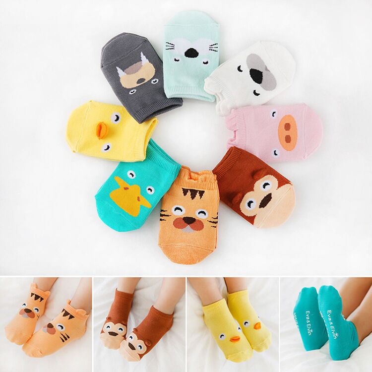 Animal Three-dimensional Boat Socks Cartoon Children Polyester Cotton Baby Non-slip Floor Socks