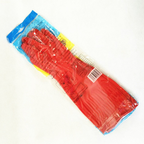 Red Rose Latex Gloves Korean Hot Selling Extra Long Thickened Laundry Dishwashing Gloves Antifreeze Labor Protection 0.1