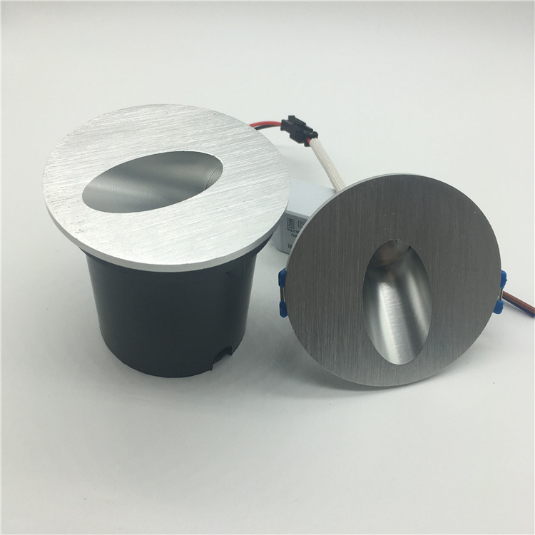 led牆腳燈圓形1w3w走廊燈樓梯牆壁地燈酒店客房地腳燈嵌入式暗裝