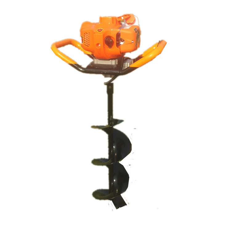 风冷单缸二冲程汽油机挖坑机高效小型电线杆植树挖坑机图片