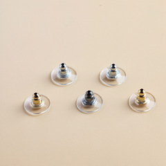 不鏽鋼耳釘子彈頭 飛碟耳塞耳針帽DIY小飾品耳環配件膠片耳堵批發