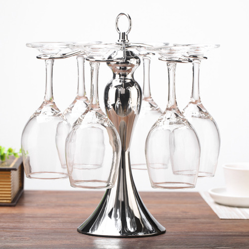 European wine glass holder, wall-mounted glass rack, upside-down wine glass shelf, tall glass holder