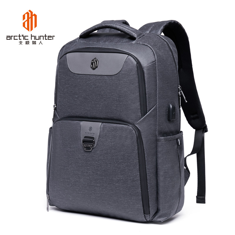 男式大容量双肩包休闲运动户外电脑背包USB充电书包防波水男包