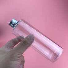 250ml 毫升平肩 大容量铝盖瓶PET透明塑料瓶防漏分装瓶液体瓶