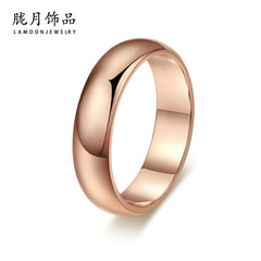 Cross-border best-selling jewelry classic simple couple's rings popular rose gold engagement rings wholesale