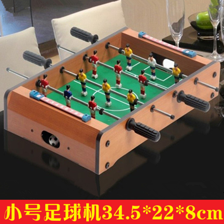 迷你木质室内桌上足球桌 桌面双人足球桌式足球游戏34.5*21.5*8CM