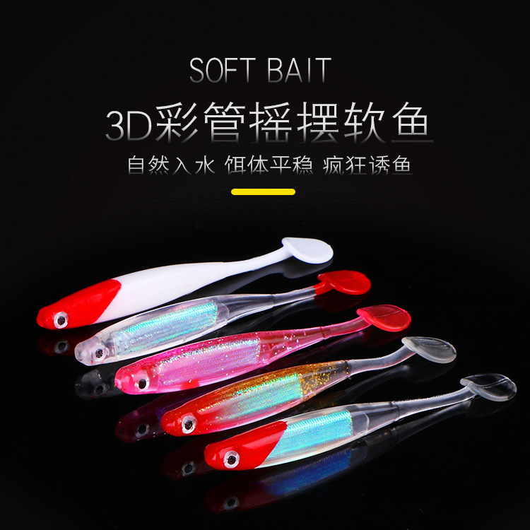 soft paddle tail fishing lures saoft baits minnow swimbaits bass trout Fresh Water Fishing Lure