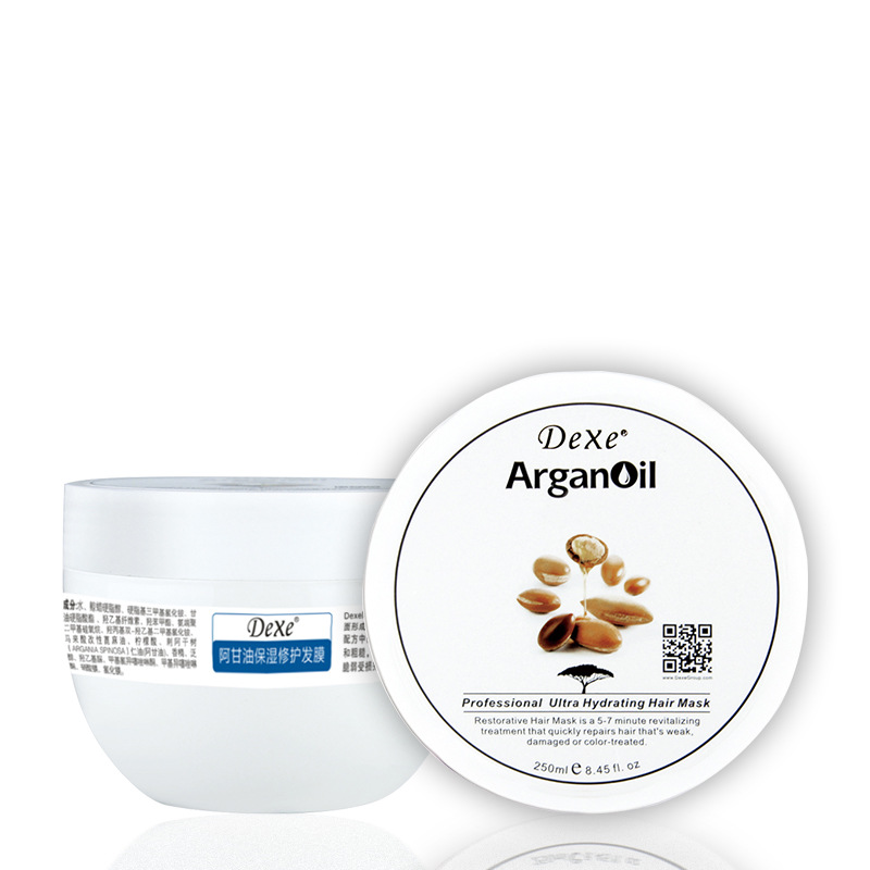 正品dexe阿甘油发膜 250g大容量抚平毛躁修护套装