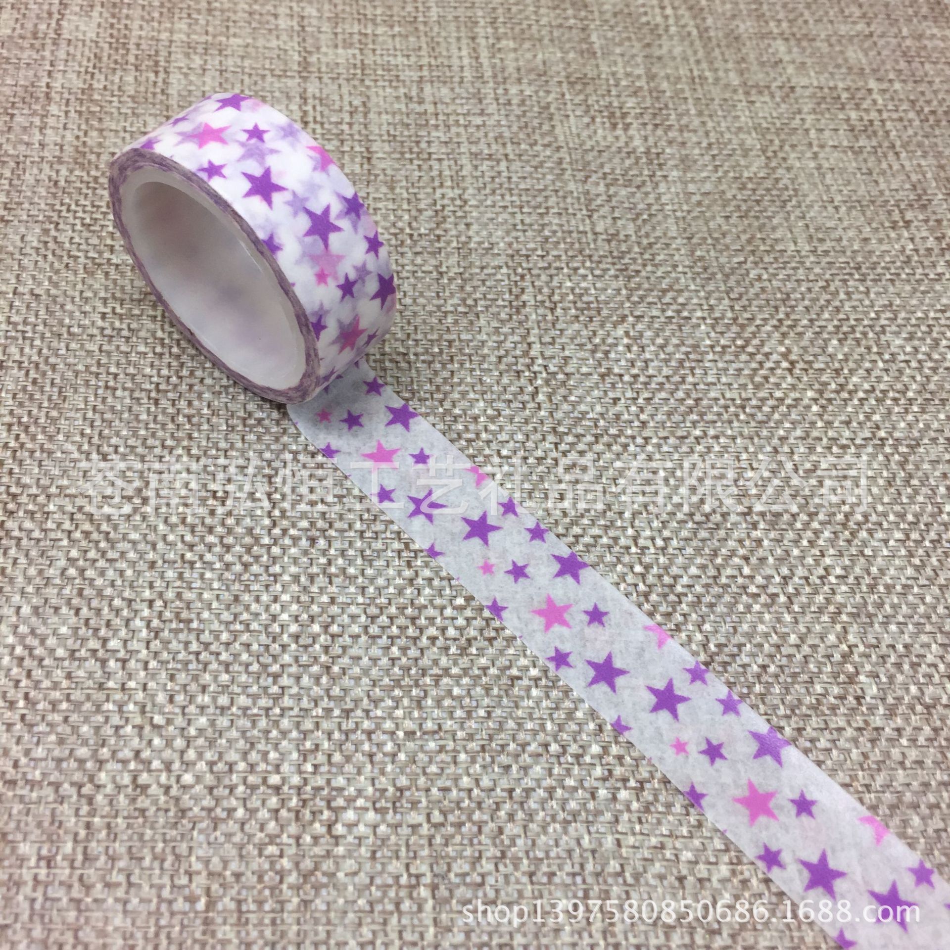 定制星星图案半透明和纸胶带和纸贴纸