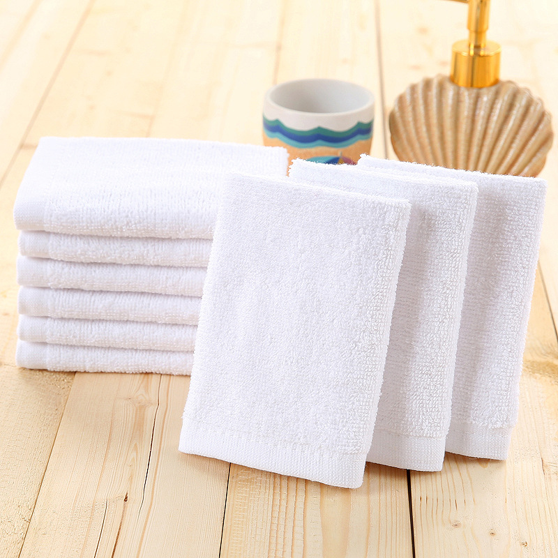 35g White Square Towel for Hotels and Restaurants, Thickened 30*30, for Dining, Hot Pot, Wet Wipes, Kindergarten, Children's Hand Wiping Towel