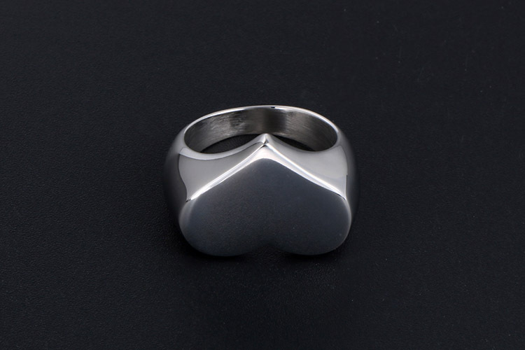 14g Weight Rings Classification 7, 8, 9 Ring Size 1 Piece Quantity Holiday, Daily Occasion Titanium Steel Material Customization Laser Engraving, Heart Shape Pattern All Seasons Season Unisex Gender Polishing Design Simple Style Style Simple Style Heart Shape Titanium Steel Polishing Rings 7