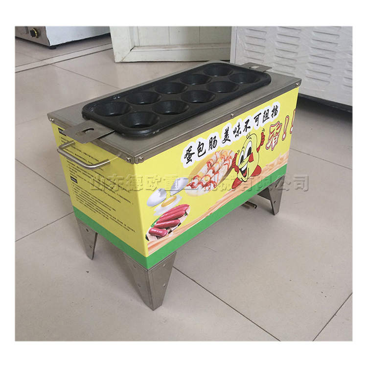 路边摊小吃店蛋肠机 商用多管烧烤蛋卷机 鸡蛋包肠加工烧烤箱