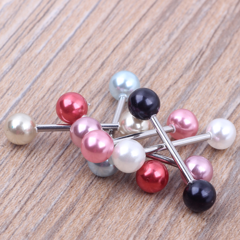 7 Pcs Mixed Color Diamond Nipple Ring Tongue Nail Ear Studs Piercing Jewelry Set, Stainless Steel detail image 7