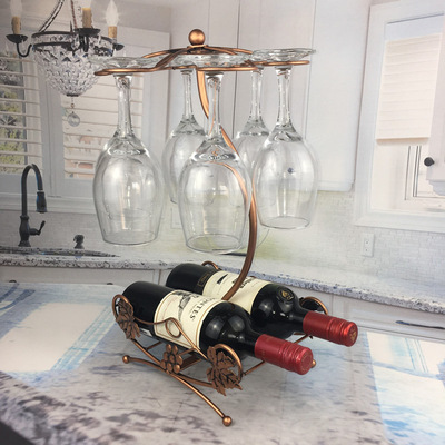 Charmston wholesale originality red wine Display rack Iron art Wine Wine Racks Wine cup Cup holder On behalf of