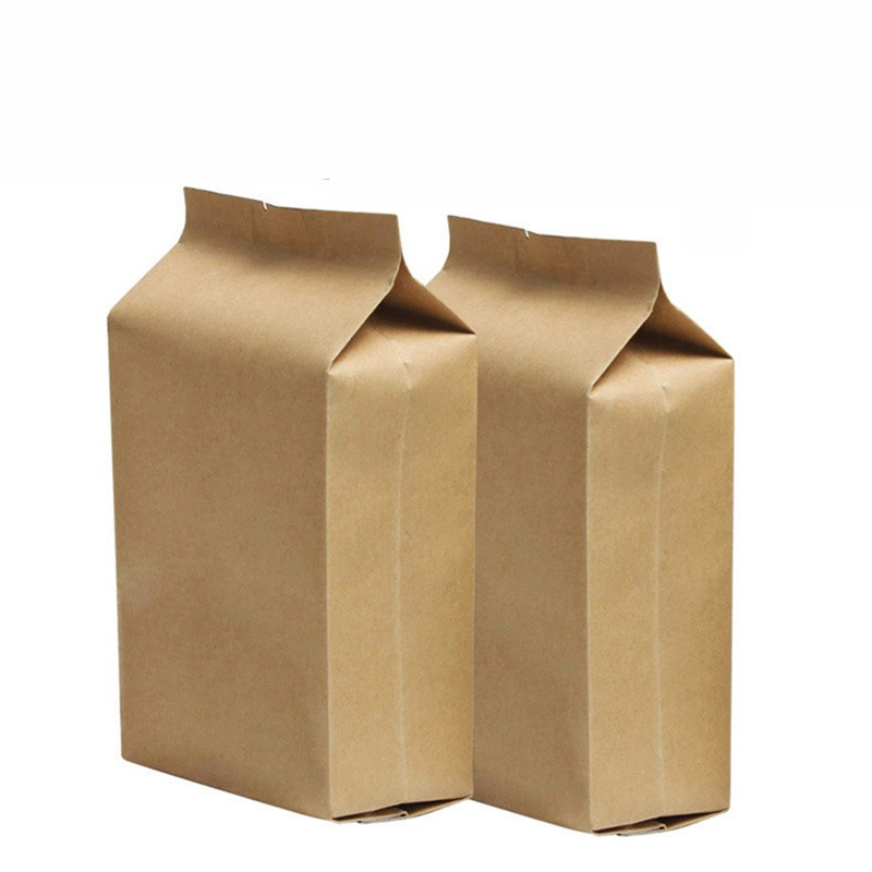 现货牛皮纸镀铝八边封中封风琴袋 茶叶咖啡食品通用包装袋可定制|ms