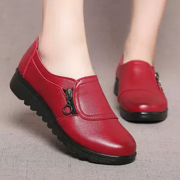 Women's Shoes Spring and Autumn Mother's Shoes Leather Shoes Grandma's Shoes Lady shoes - ShopShipShake