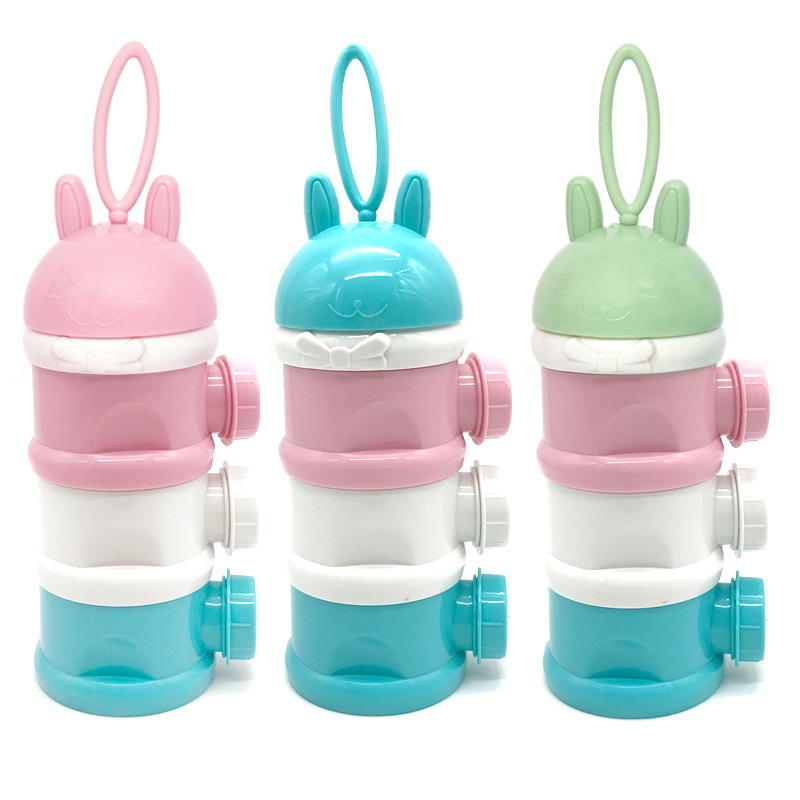 3層側開口奶粉盒便攜外出嬰兒大號奶粉罐寶寶裝奶粉儲存盒奶粉格