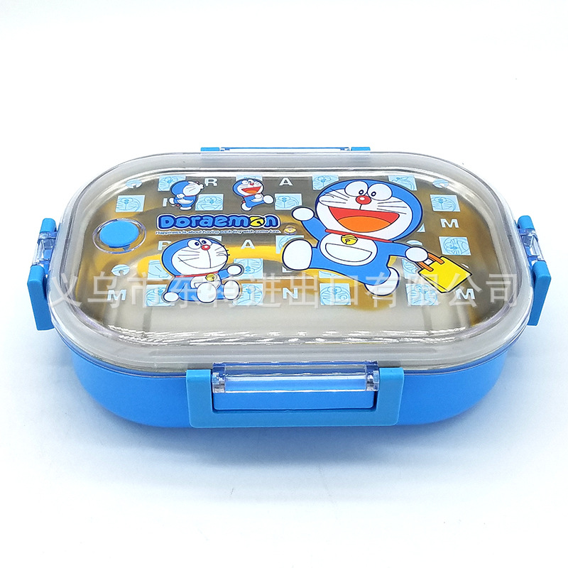 Factory direct sales of 750ml stainless steel lunch boxes, cartoon bento boxes, children and students' food compartments, sealed and anti-overflow lunch boxes detail image 5