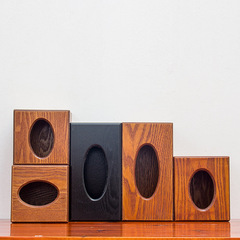 Manufacturer Direct Wholesale Creative Wooden Tissue Box Retro Tissue Box Living Room Car Dining Napkin Box Bathroom Tissue Holder