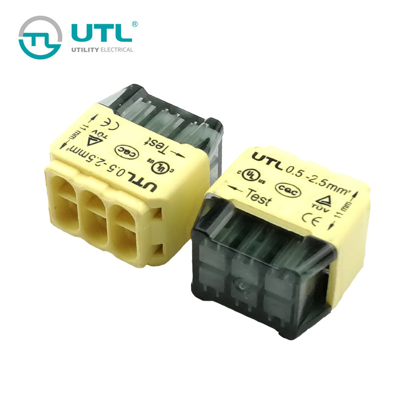 尤提乐UC42-06硬性直插式弹簧照明端子可接6根线小型端子装接线盒