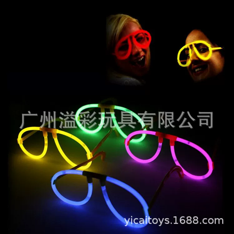 Evening dress, glasses, light stick, handmade