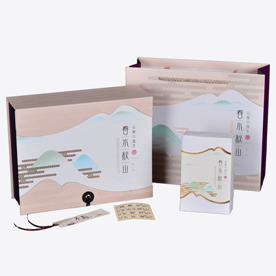 高档手工特种纸包装茶叶盒 生产厂家现货批发西湖龙井茶叶礼盒