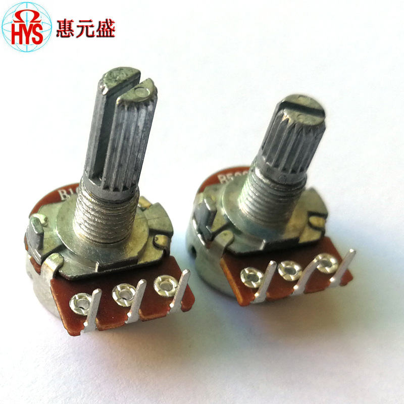 WH148内弯电位器 进口环保碳膜可调电位计  带步进15轴 20轴