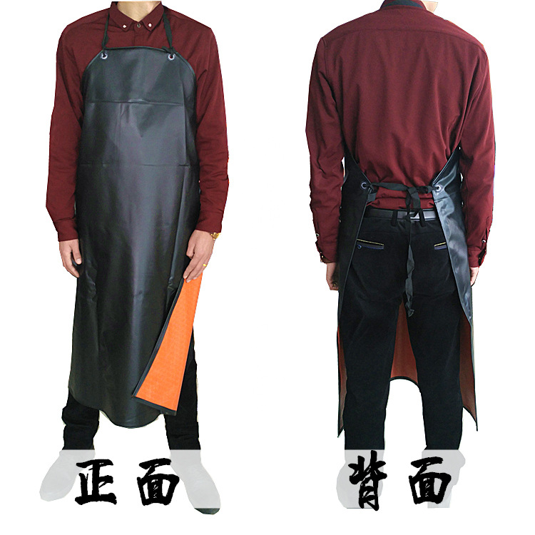 thickening apron waterproof black reunite with work apron Sleevelet waterproof Acid-proof apron Customized wholesale