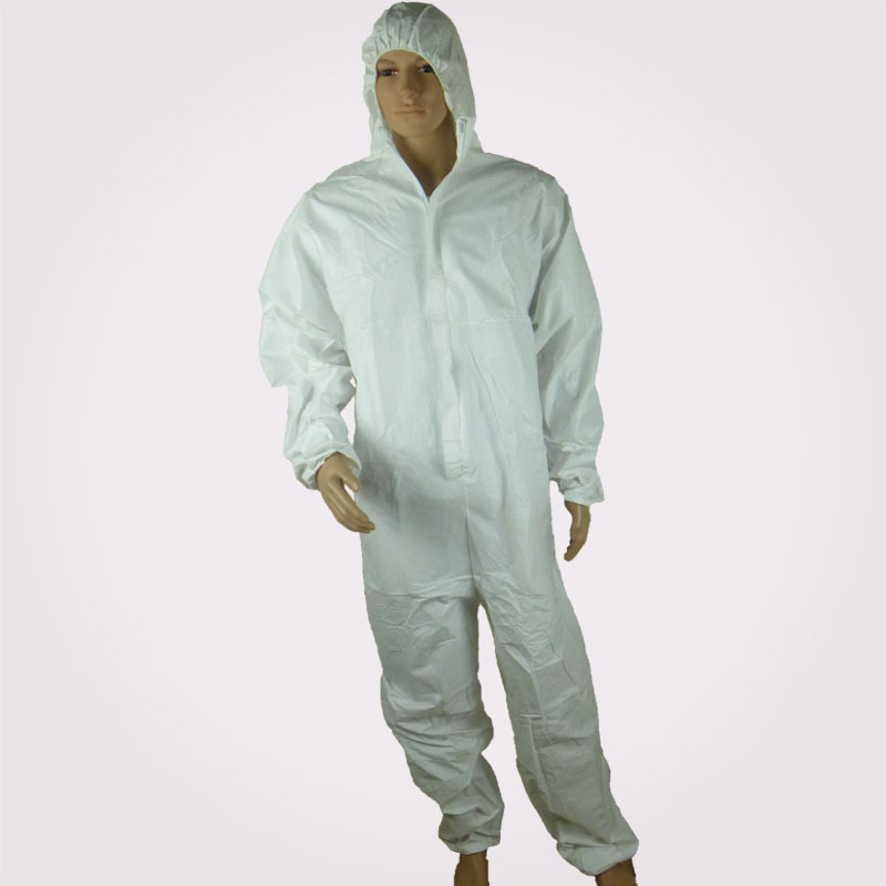 生产厂家透气膜ＳＦ防水带帽一次性连体防护服喷酒喷漆涂料专用|ru
