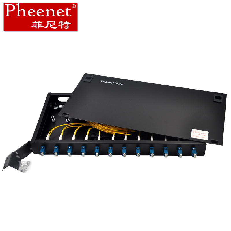 Pheenet菲尼特 24芯LC单模满配机架式光纤终端盒光缆尾纤熔接