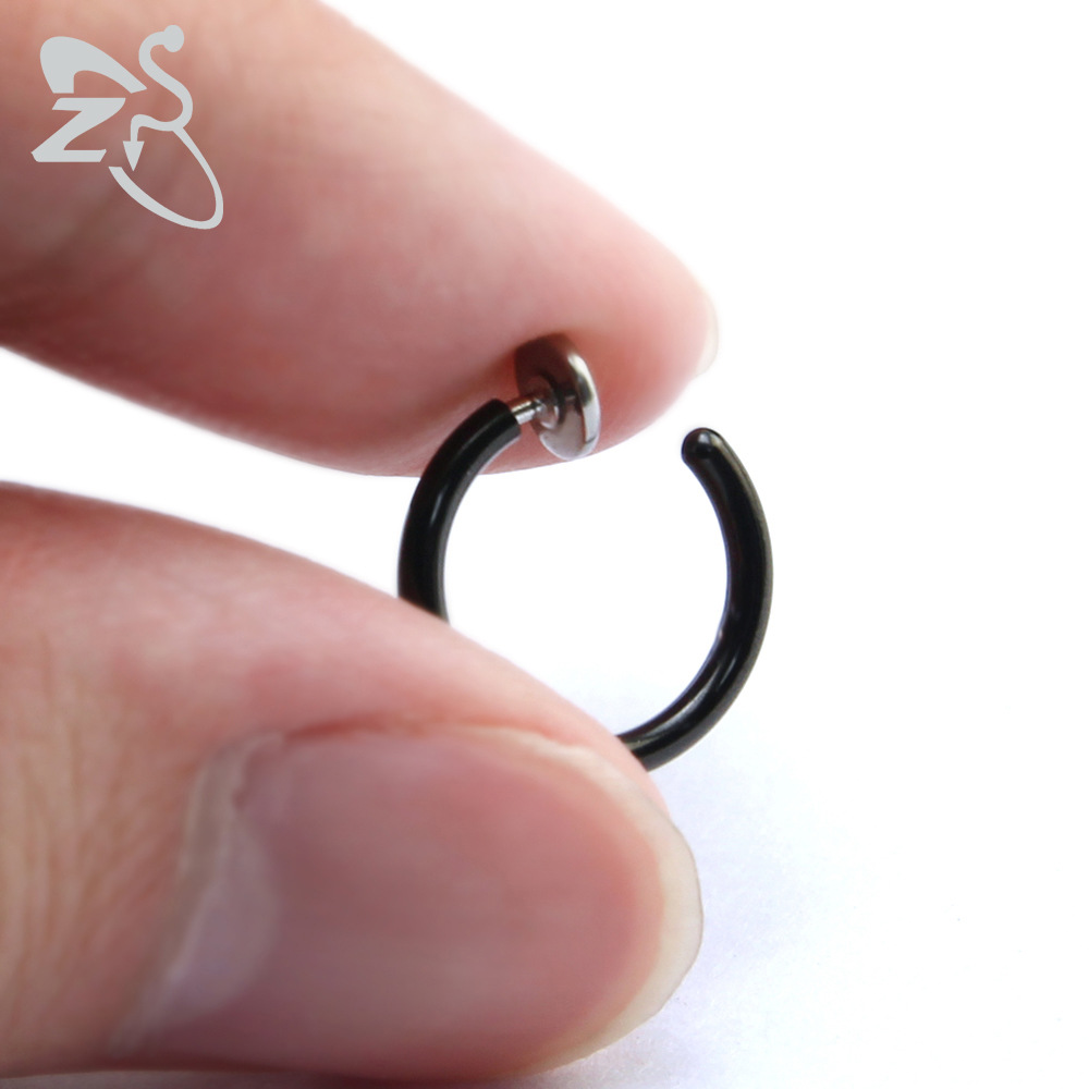 Pointed titanium steel lip stud product view