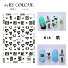 Platinum nail stickers for nails, fake nails, English, punk style