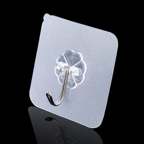 Transparent adhesive hooks, traceless door back adhesive hooks, kitchen and bathroom wall strong nail-free adhesive hook bags