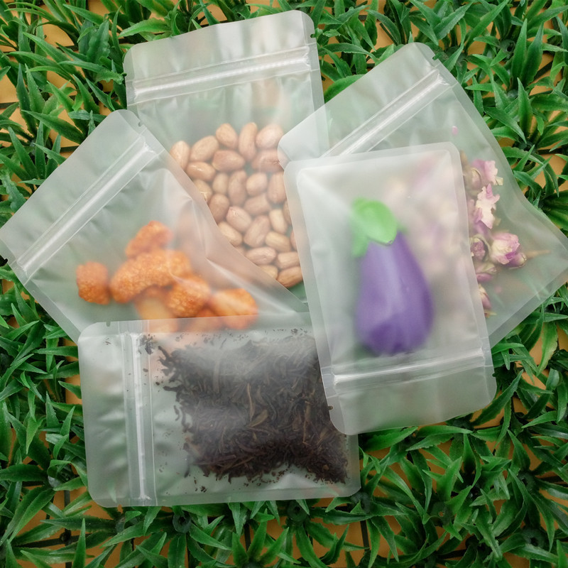 哑光磨砂透明自封袋 烘焙糕点食品包装袋 五谷杂粮坚果花茶密封袋