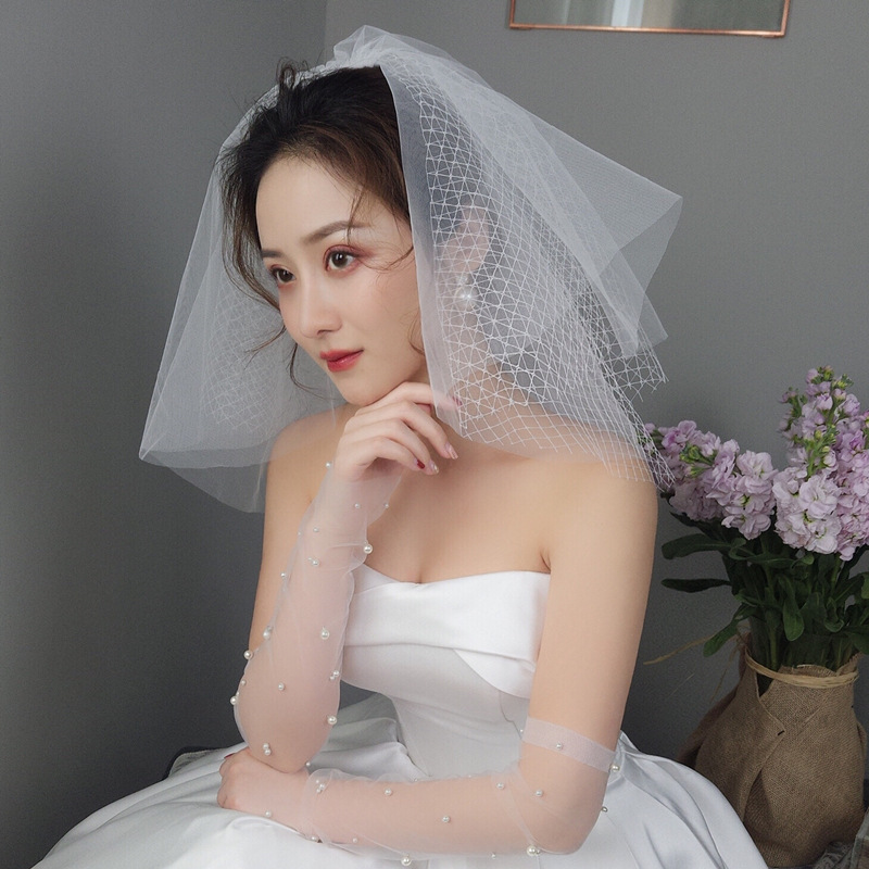 多层造型头纱网纱礼服婚纱欧美款式蓬松批发