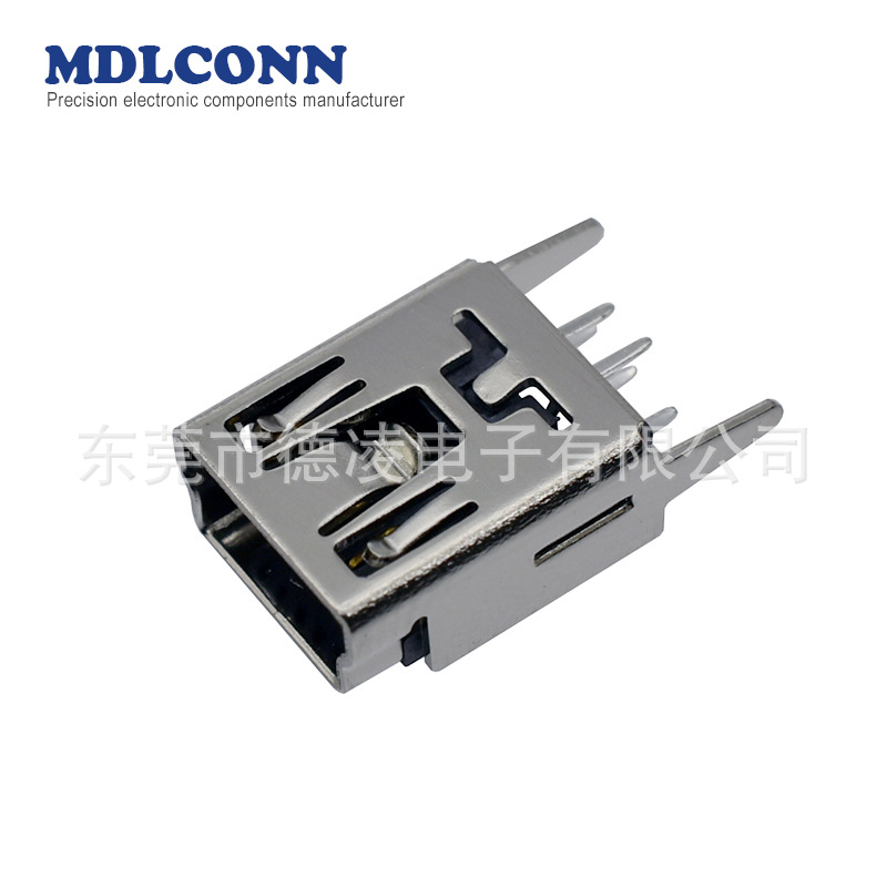 �� MINI 5P 180�� USB������ MINIֱ��ʽĸ�� USB����