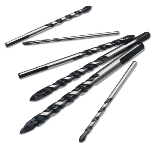 Triangle drill tile drill bit Overlord drill cross set round handle glass twist drill turning head