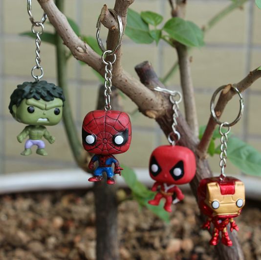 複仇者聯盟鋼鐵俠蜘蛛俠死侍鑰匙扣包包挂件精品項鏈鎖骨鏈公仔