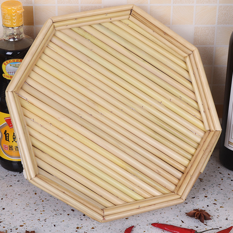 八角盖帘 定做八角盘盖帘 农家手工高粱杆饺子帘餐厅果盘收纳盘|ru