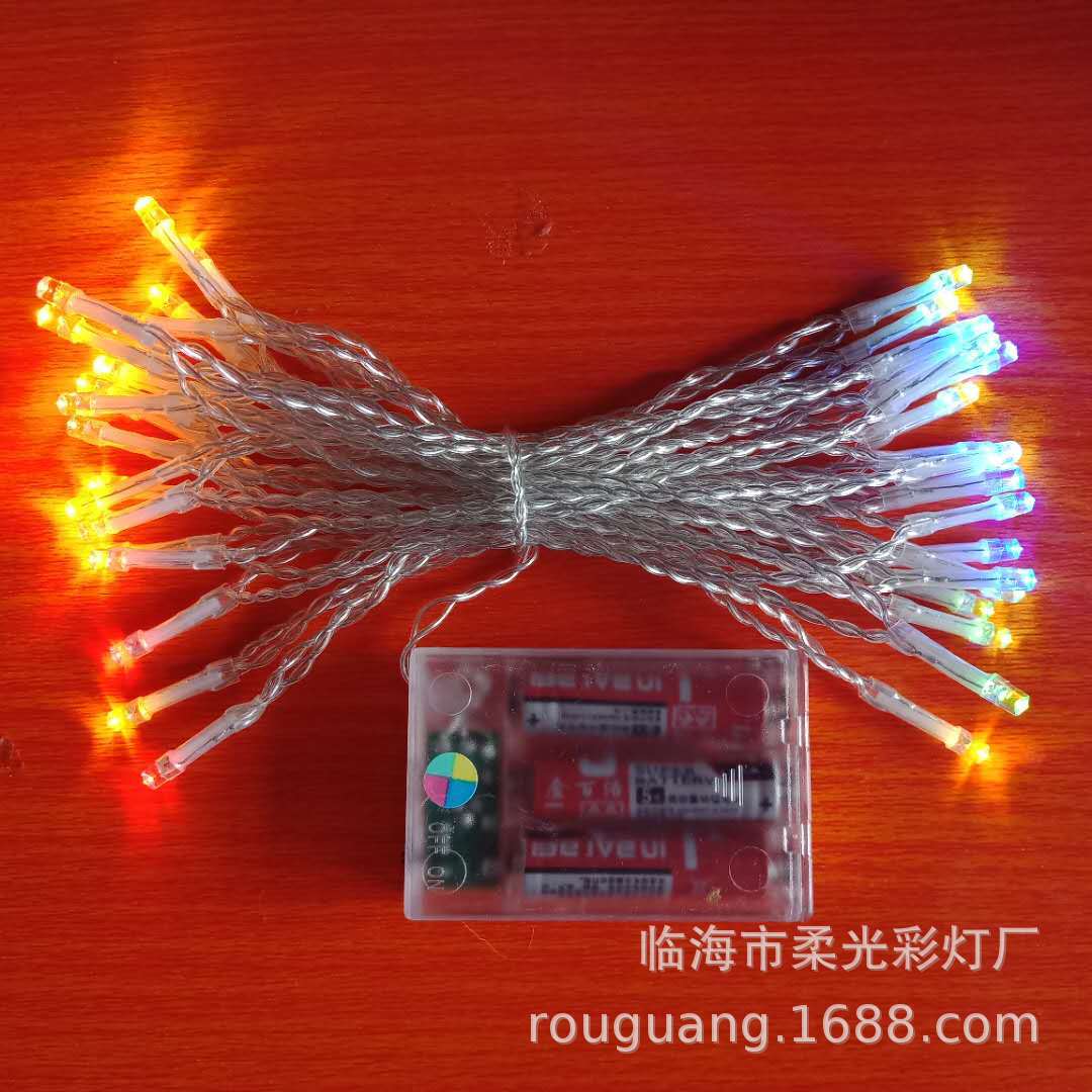 批发星星灯串LED电池盒彩灯串usb电池灯全铜线电池灯串防水装饰灯|ru