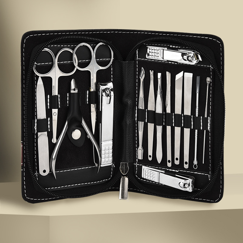 Portable Stainless steel nail clippers nail clippers 15 Manicure tool Round Nose clipping Eyebrow scissors Beauty tool